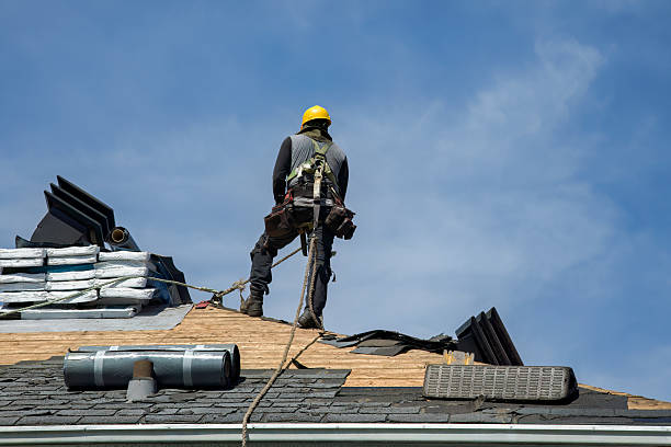 Professional Storm Damage Roof Repair technician working in Belvue, KS